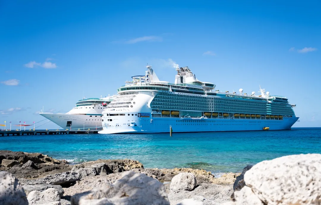 a large cruise ship in the middle of the ocean