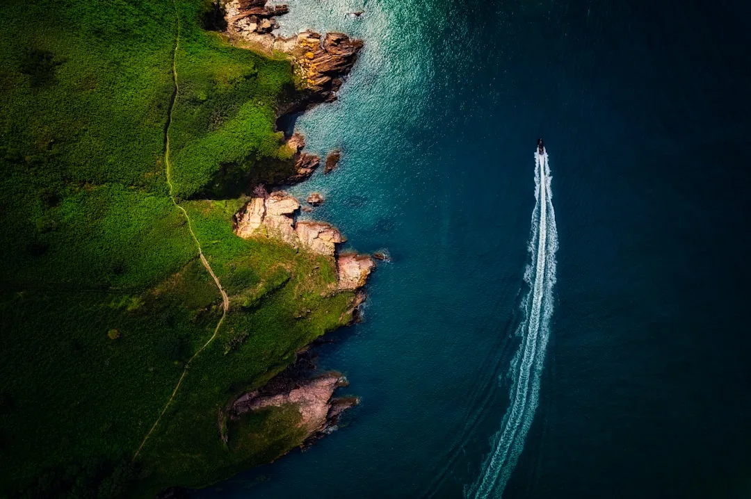 a large ship in the water