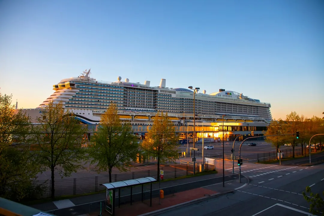 white cruise ship